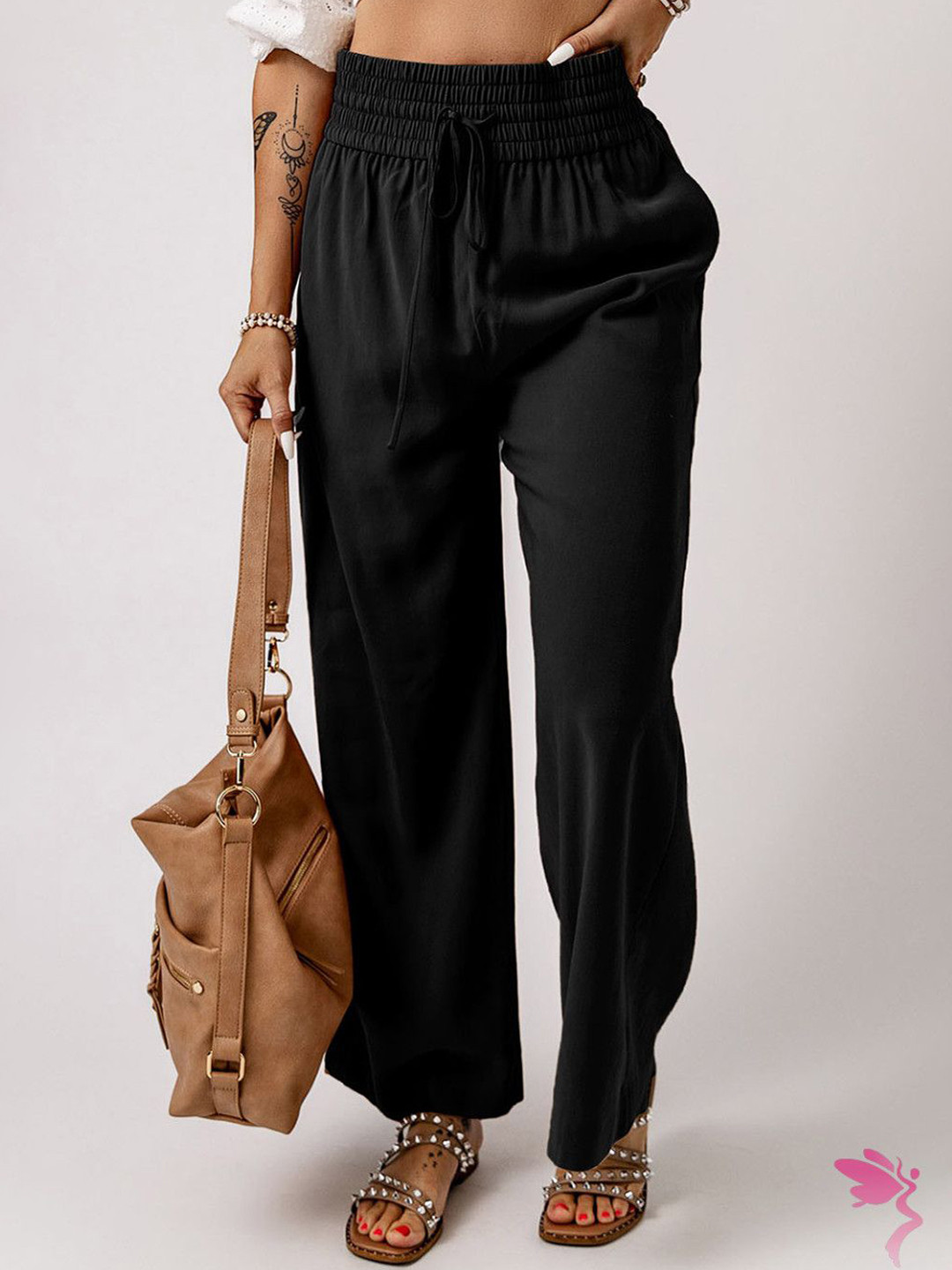 

StyleCast Women Regular Fit Parallel Trouser, Black