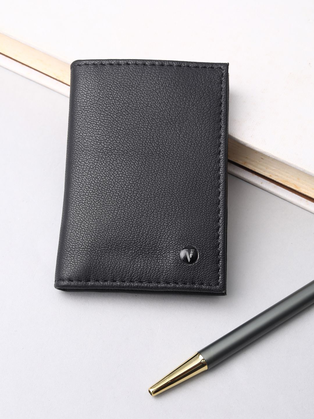 

Van Heusen Men Leather Two Fold Wallet, Black