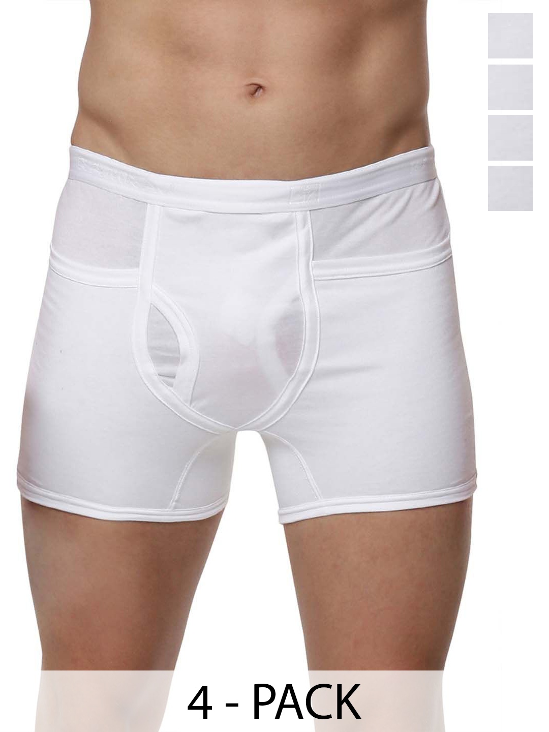 

Ramraj Pack of 4 Men White Solid Pocket Trunk