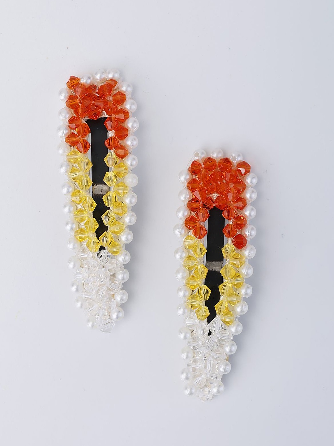 

Choko Girls Embellished Tic Tac Hair Clip, Orange