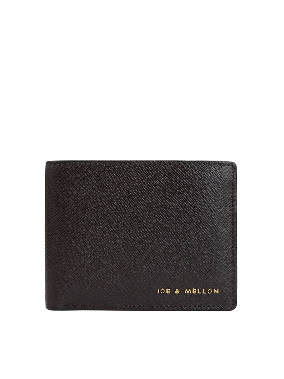 

Joe & Mellon Men Leather Two Fold Wallet, Brown
