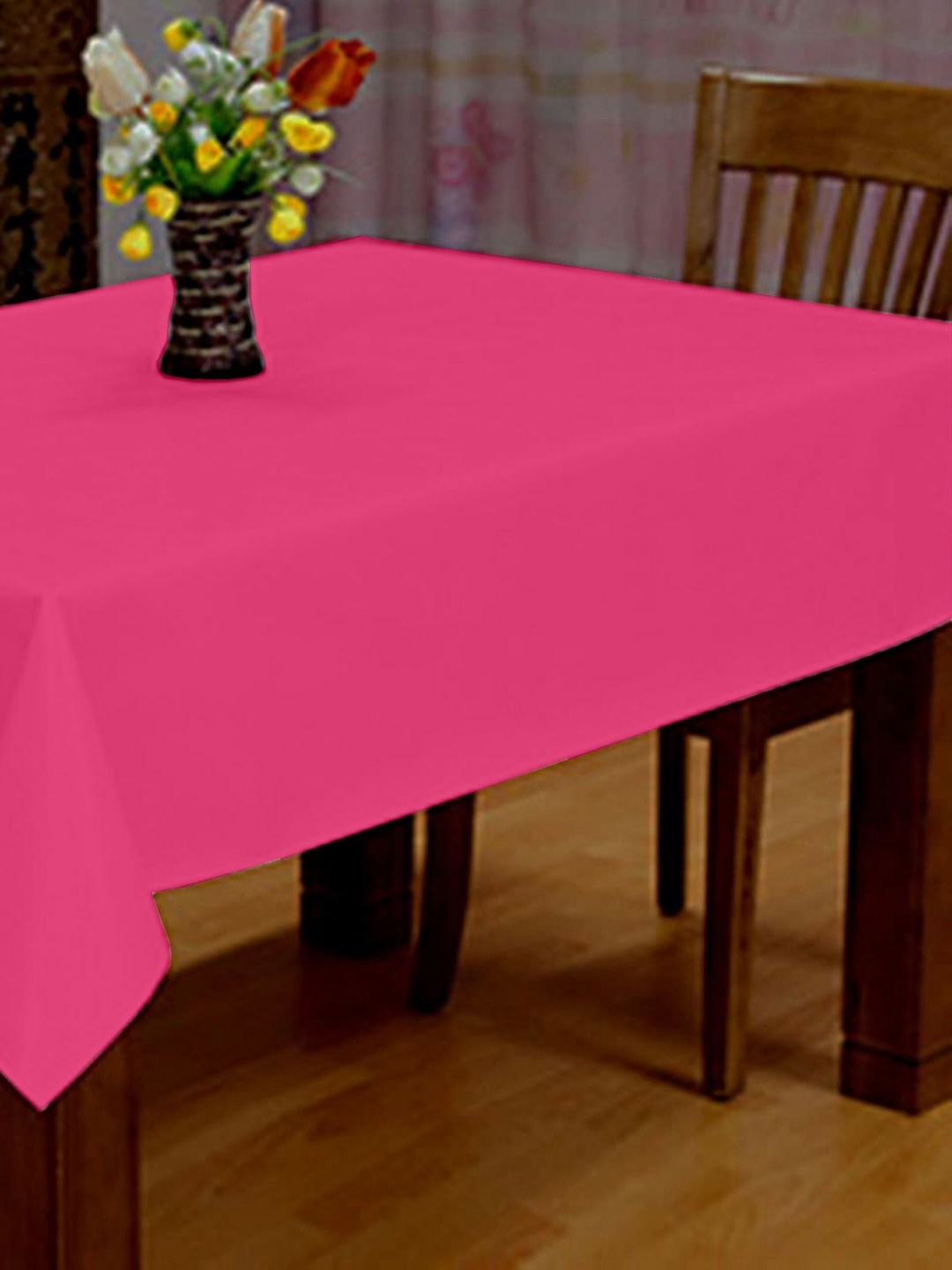 

Lushomes Pink Cotton 2-Seater Table Cover
