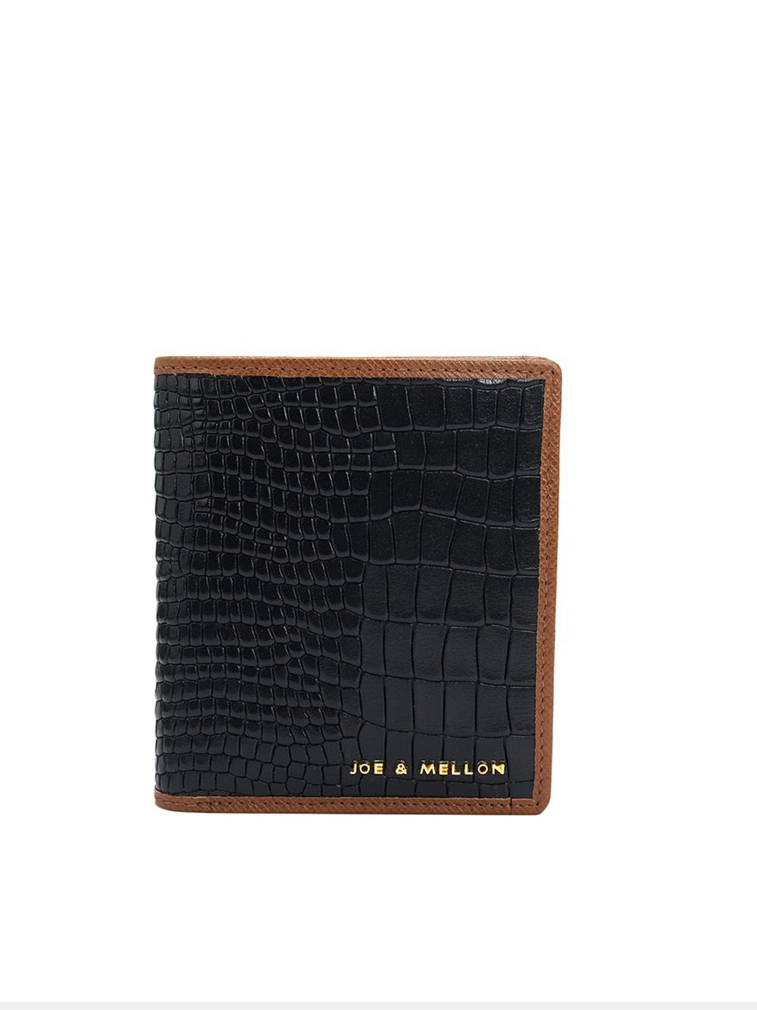 

Joe & Mellon Men Textured Leather Two Fold Wallet, Black