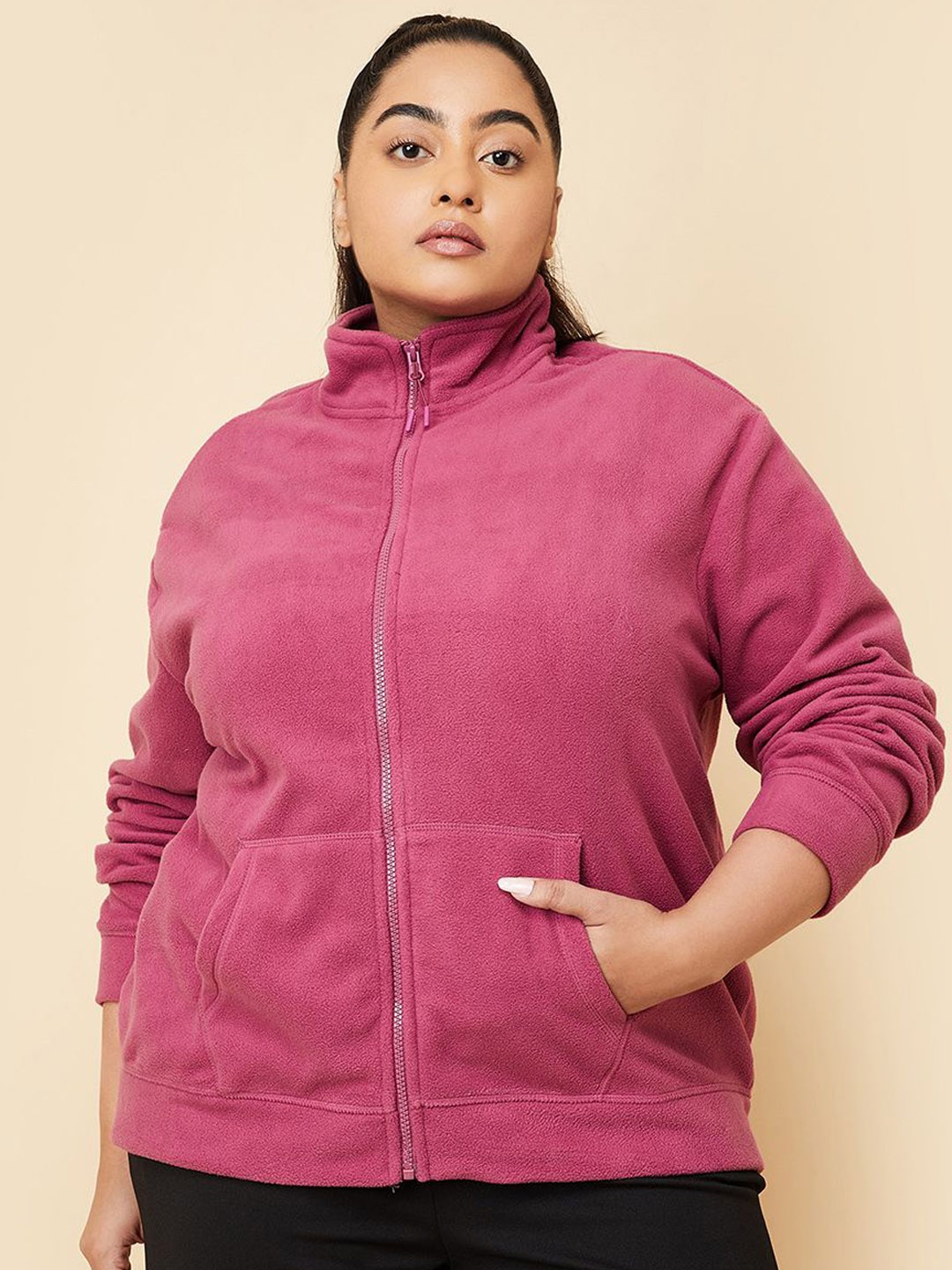 

max Women Polyester Sporty Jacket, Purple
