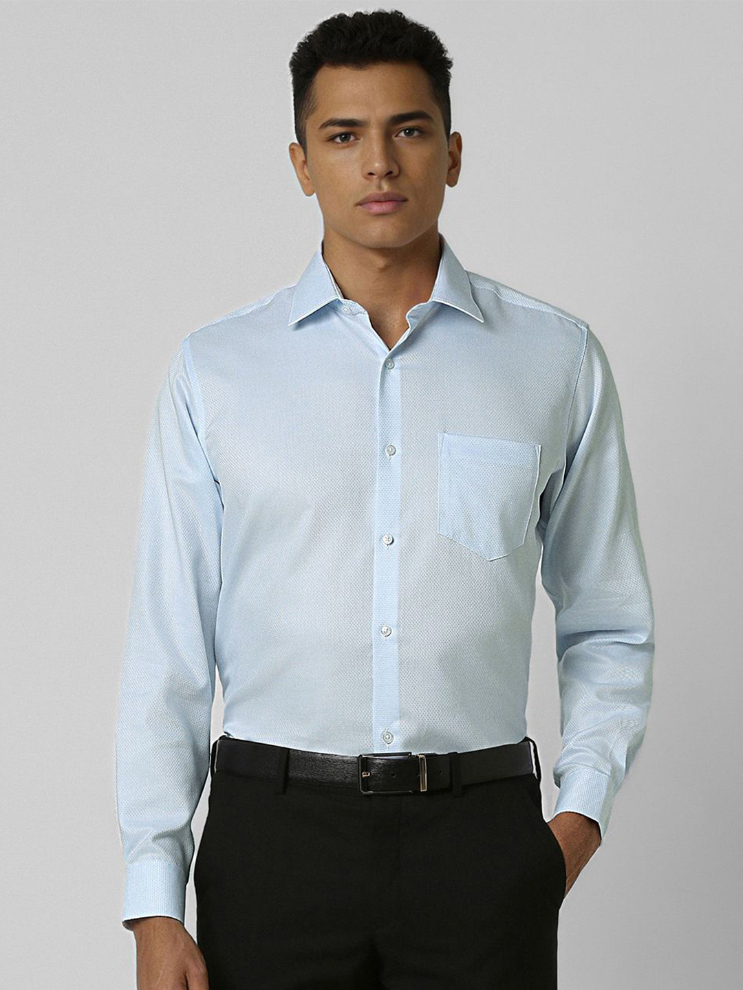 

Van Heusen Men Opaque Formal Shirt, Blue