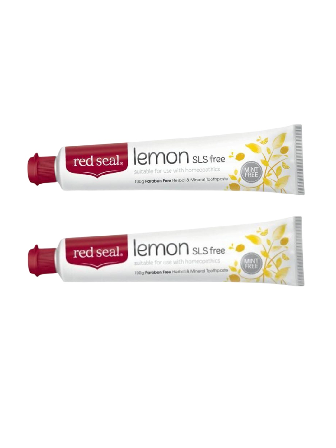 

Red Seal Set Of 2 Lemon SLS Free Natural Toothpaste - 100 g Each, White