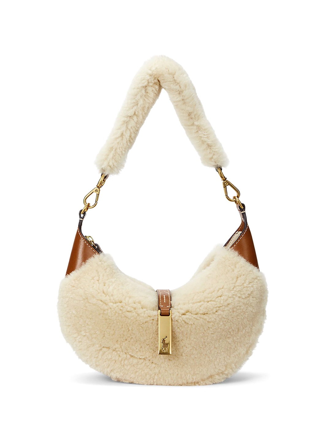 

Polo Ralph Lauren Shearling Mini Shoulder Bag, Beige