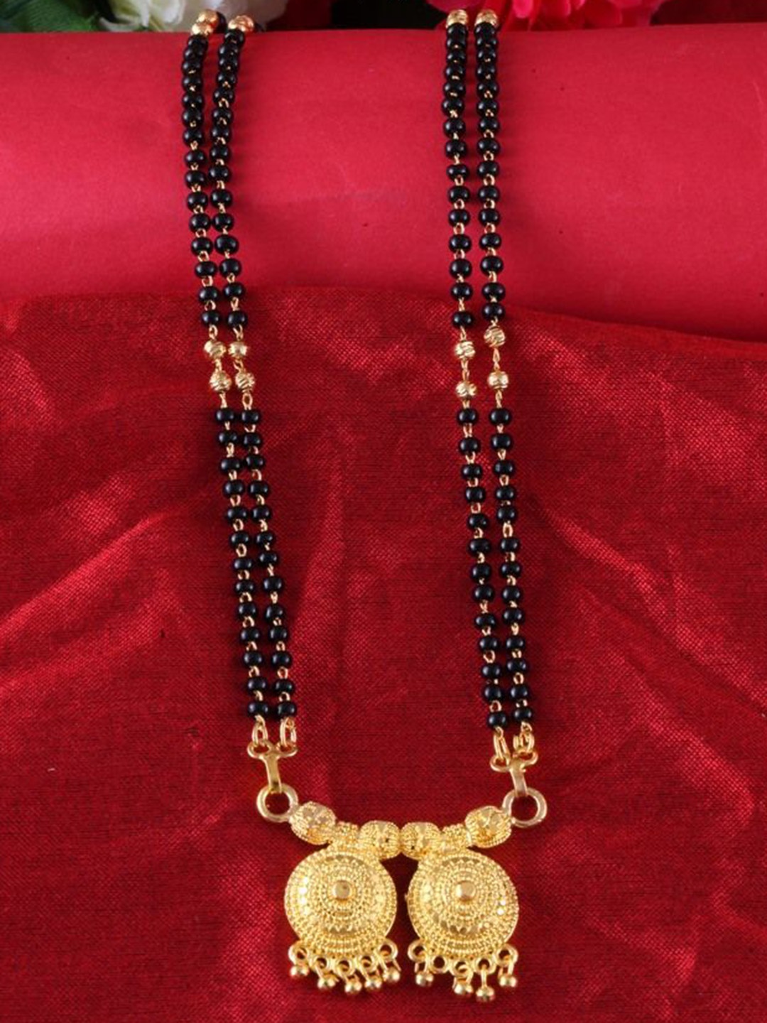 

DIVASTRI One Gram Gold-Plated Beaded Mangalsutra