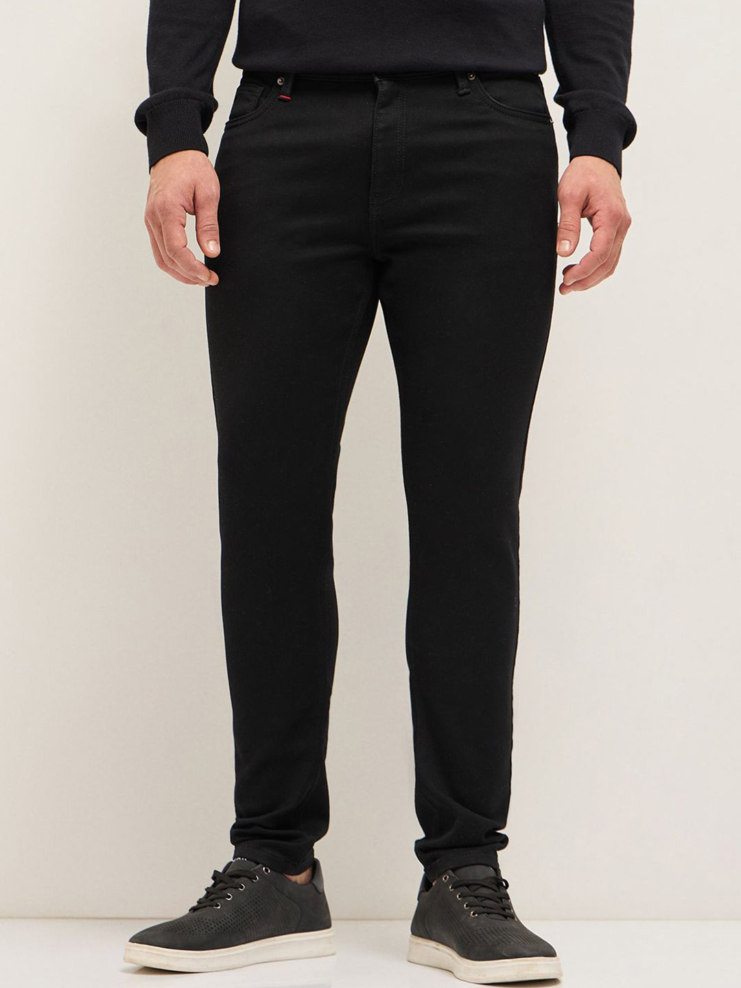 

THE BEAR HOUSE Men Skinny Fit Stretchable Jeans, Black