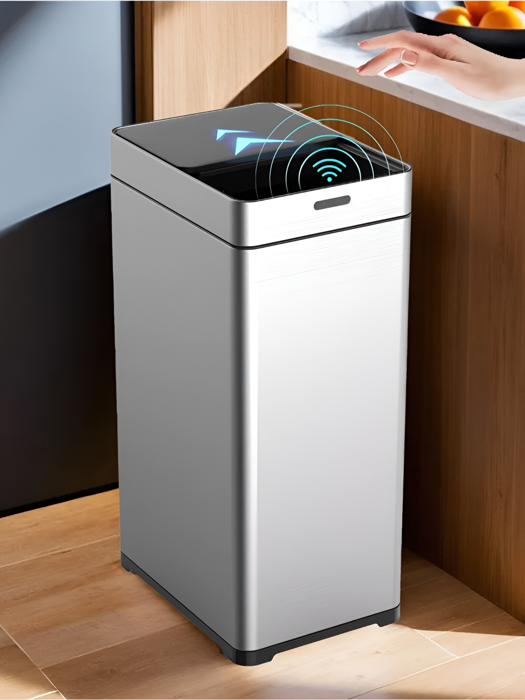 

The Better Home Stainless Steel Motion Sensor Dustbin 42 L, Silver