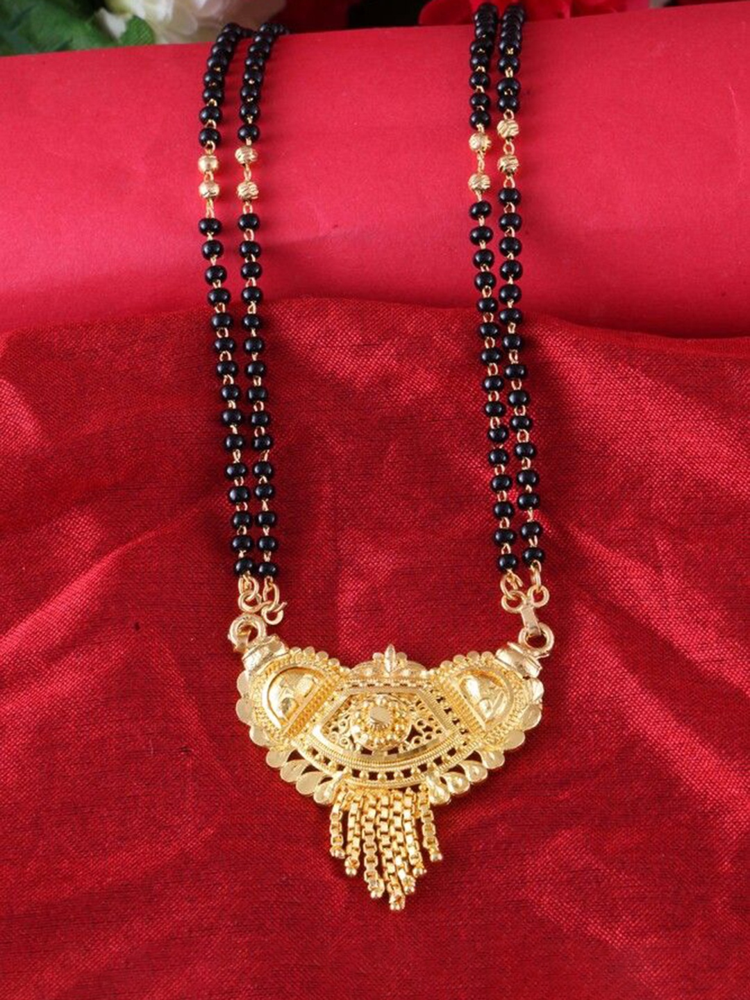 

DIVASTRI One Gram Gold-Plated Beaded Mangalsutra