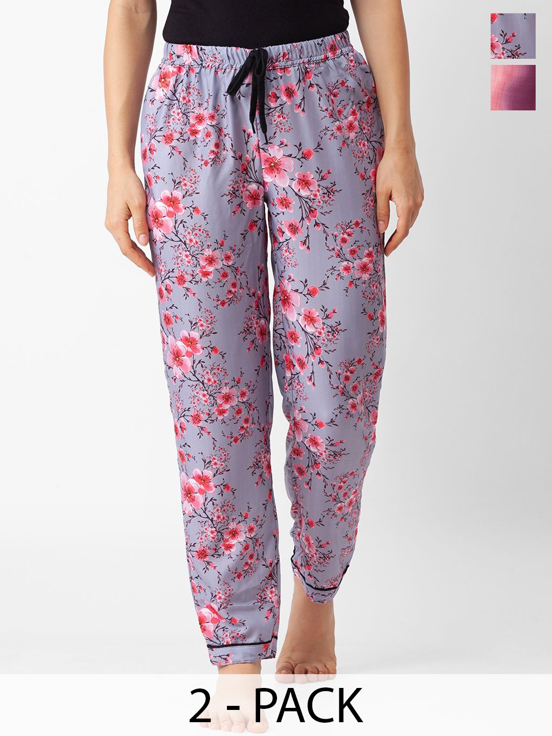 

FashionRack Women Pack Of 2 Printed Lounge Pants, Violet