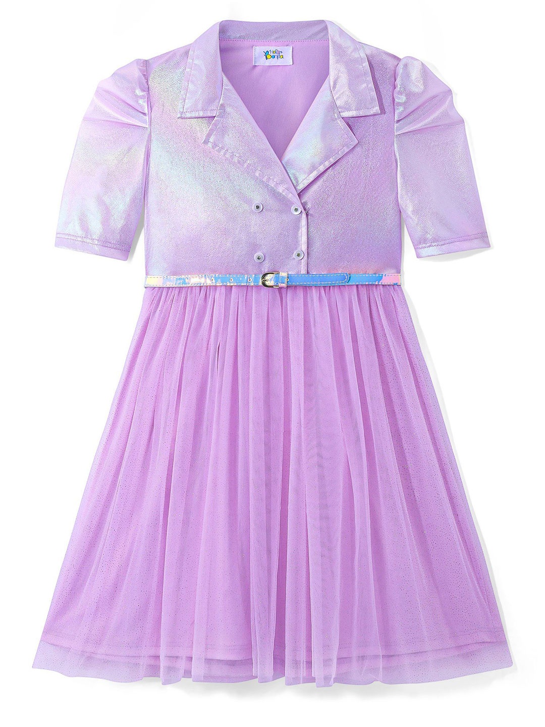 

Hola Bonita Girls Fit & Flare Dress, Lavender