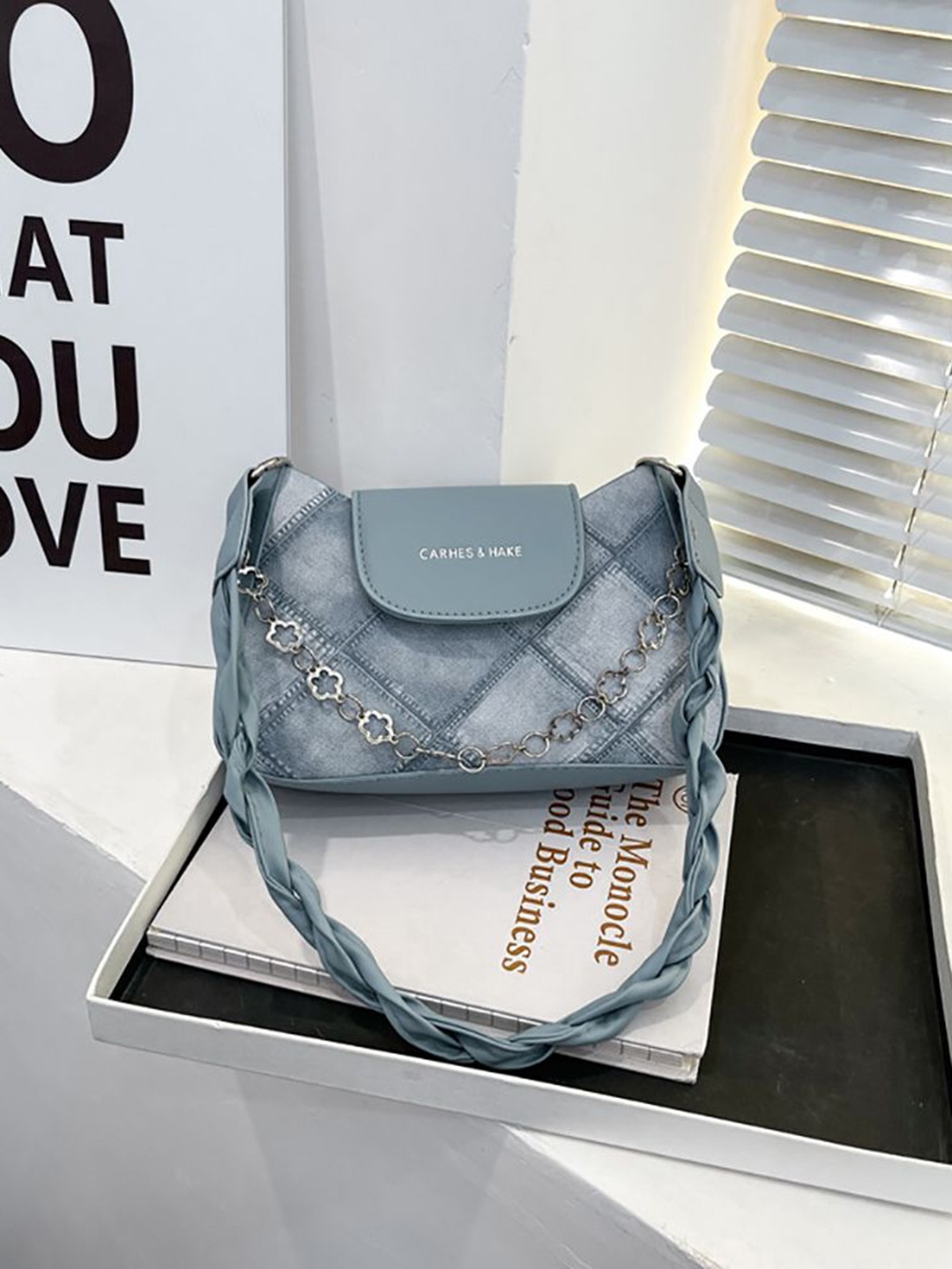 

StyleCast x Revolte PU Sling Bag, Blue