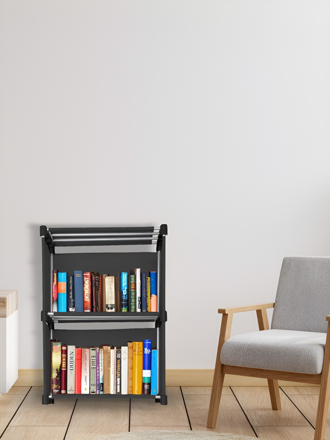 

Decent Hut Black 3 Shelve Open Bookshelf