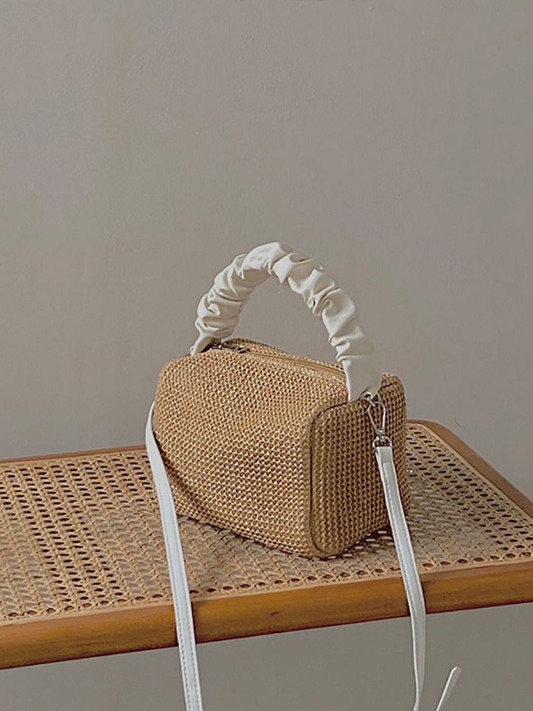 

StyleCast x Revolte Textured Structured Sling Bag, Beige