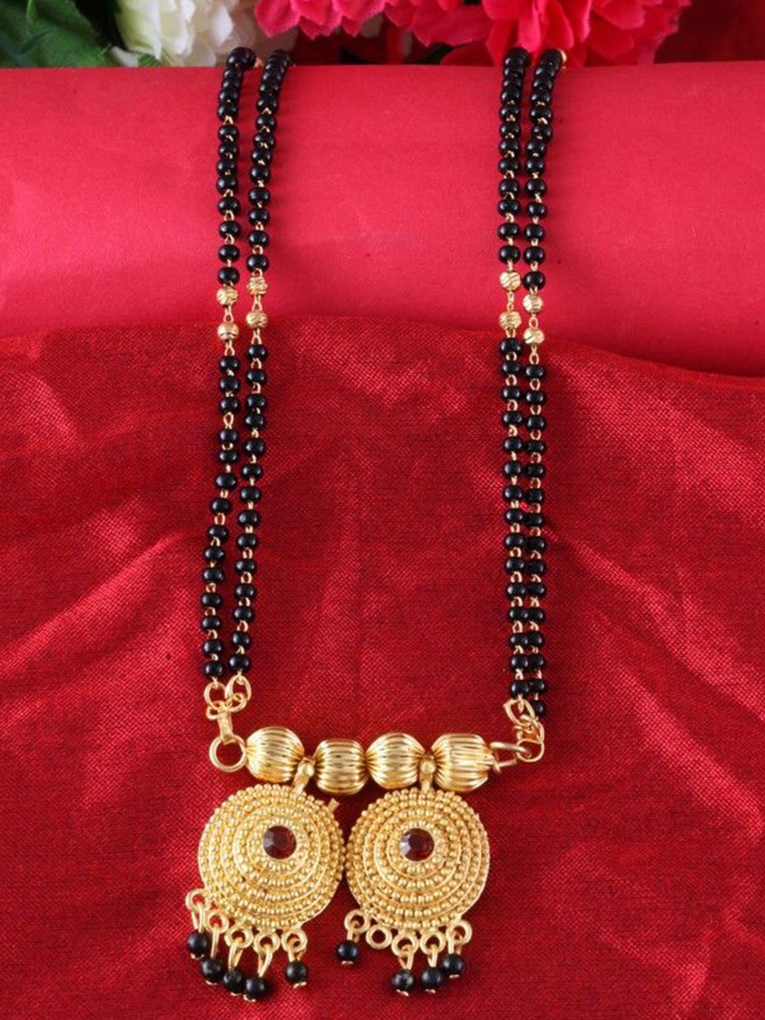 

DIVASTRI One Gram Gold-Plated Beaded Mangalsutra