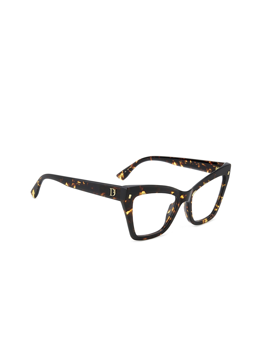 

Dsquared2 Women Abstract Printed Full Rim Cateye Frames, Brown