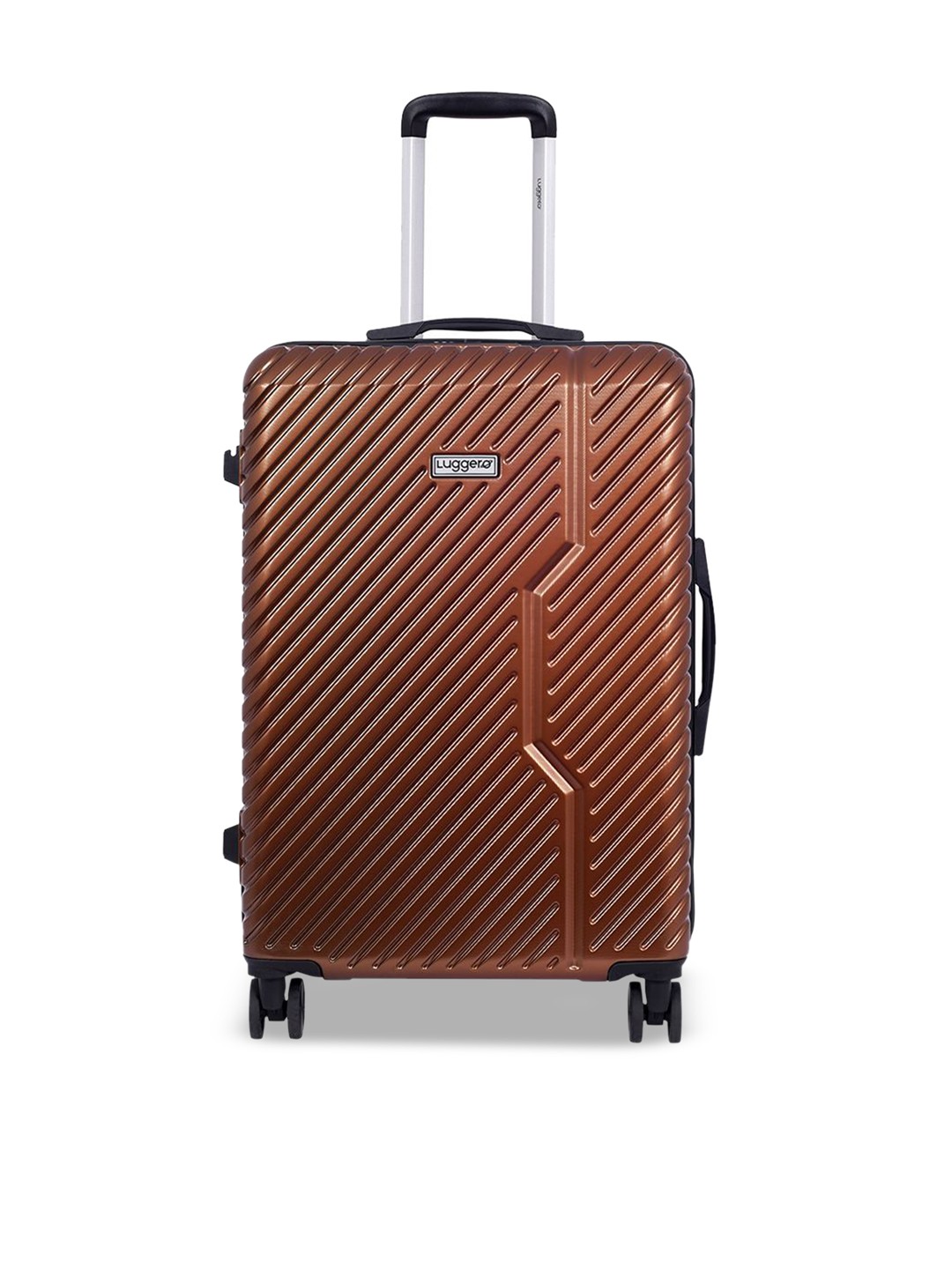 

Luggero Unisex Hard-Sided Medium Trolley Bag, Orange