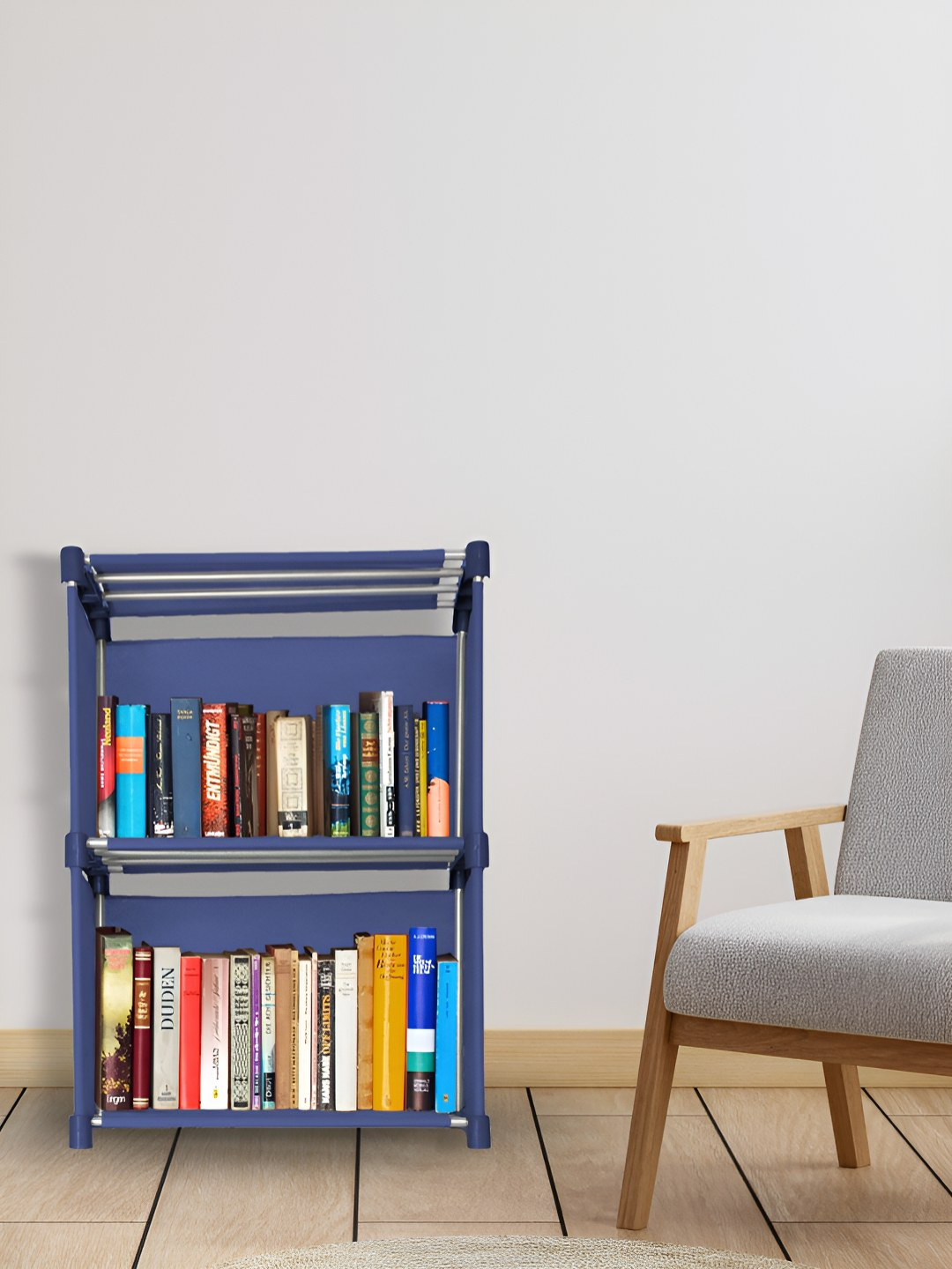 

Decent Hut 3-Tier Rectangular Book Shelf, Navy blue