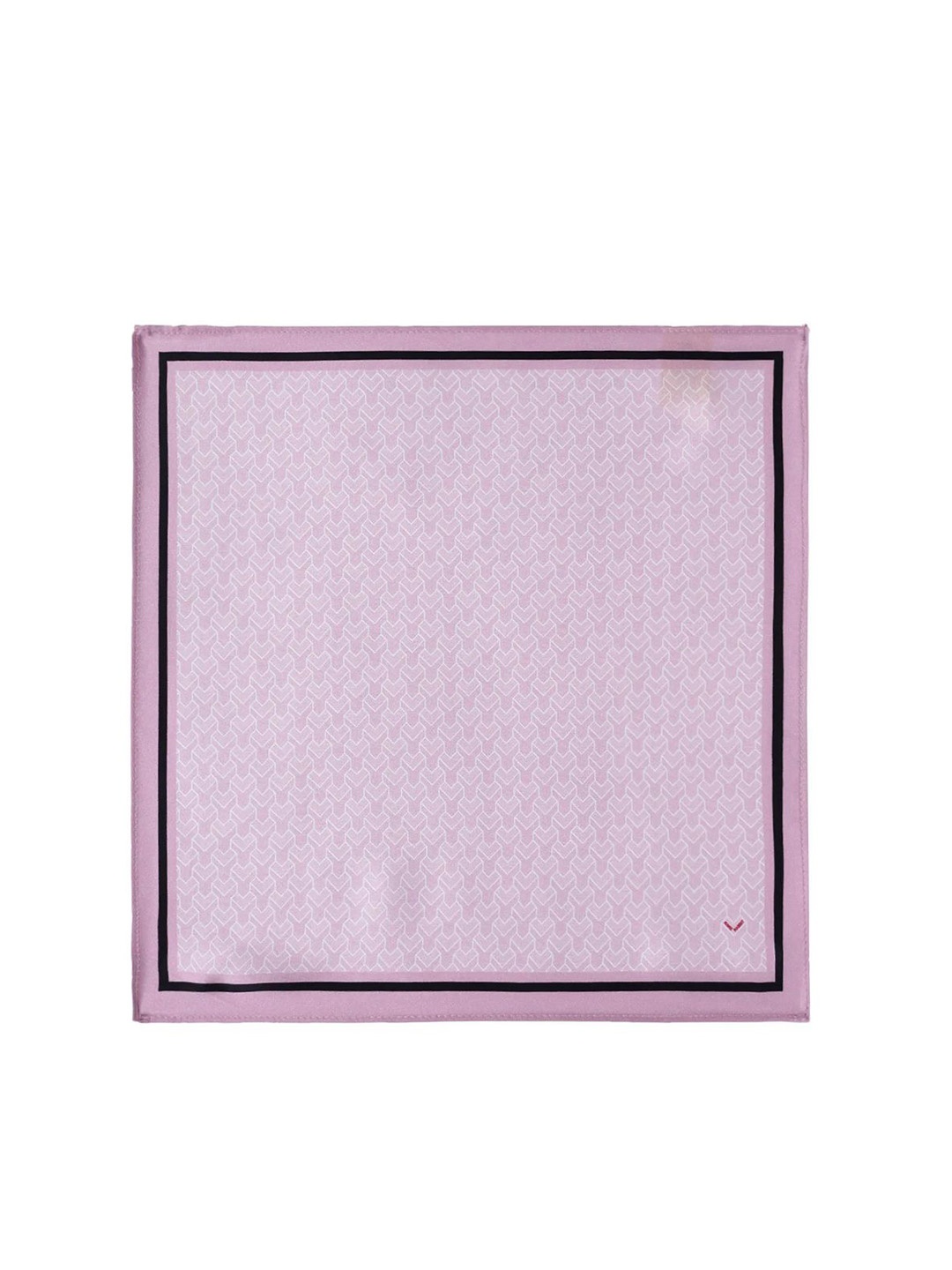 

RARE RABBIT Printed Silk Pocket Square, Pink