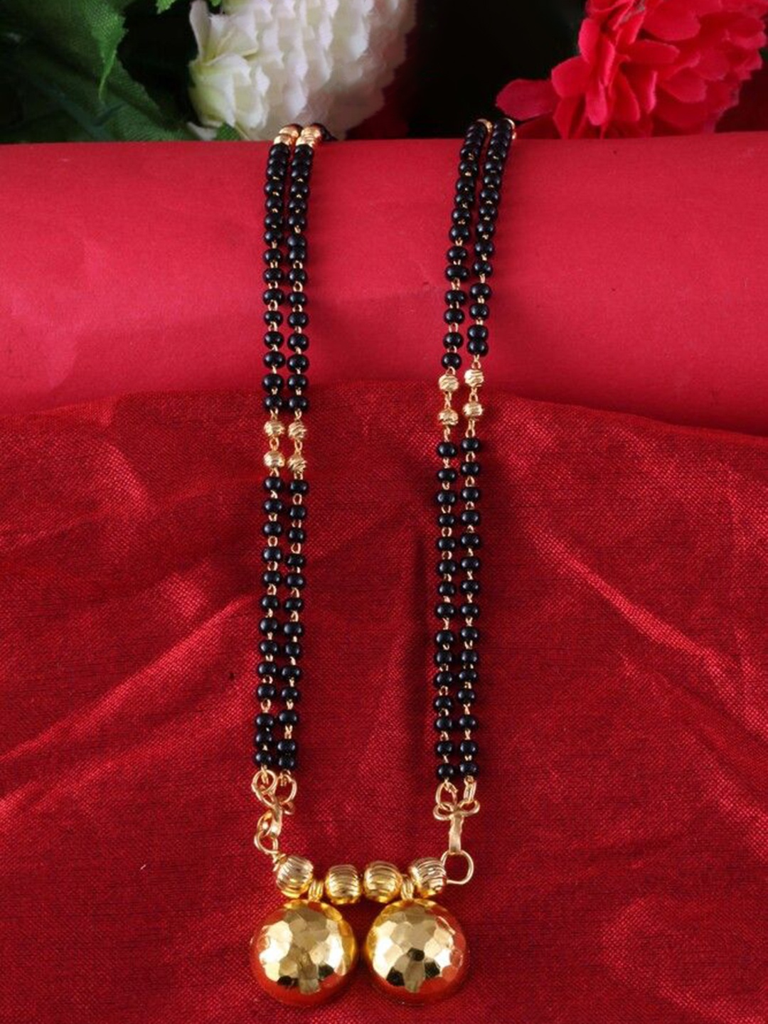

DIVASTRI One Gram Gold-Plated Beaded Mangalsutra