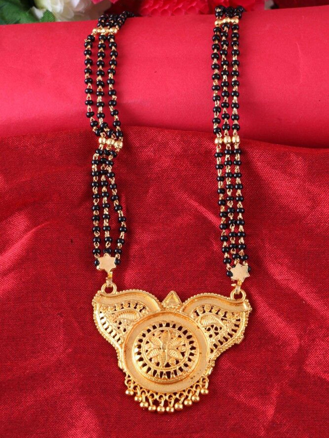 

DIVASTRI One Gram Gold-Plated Beaded Mangalsutra