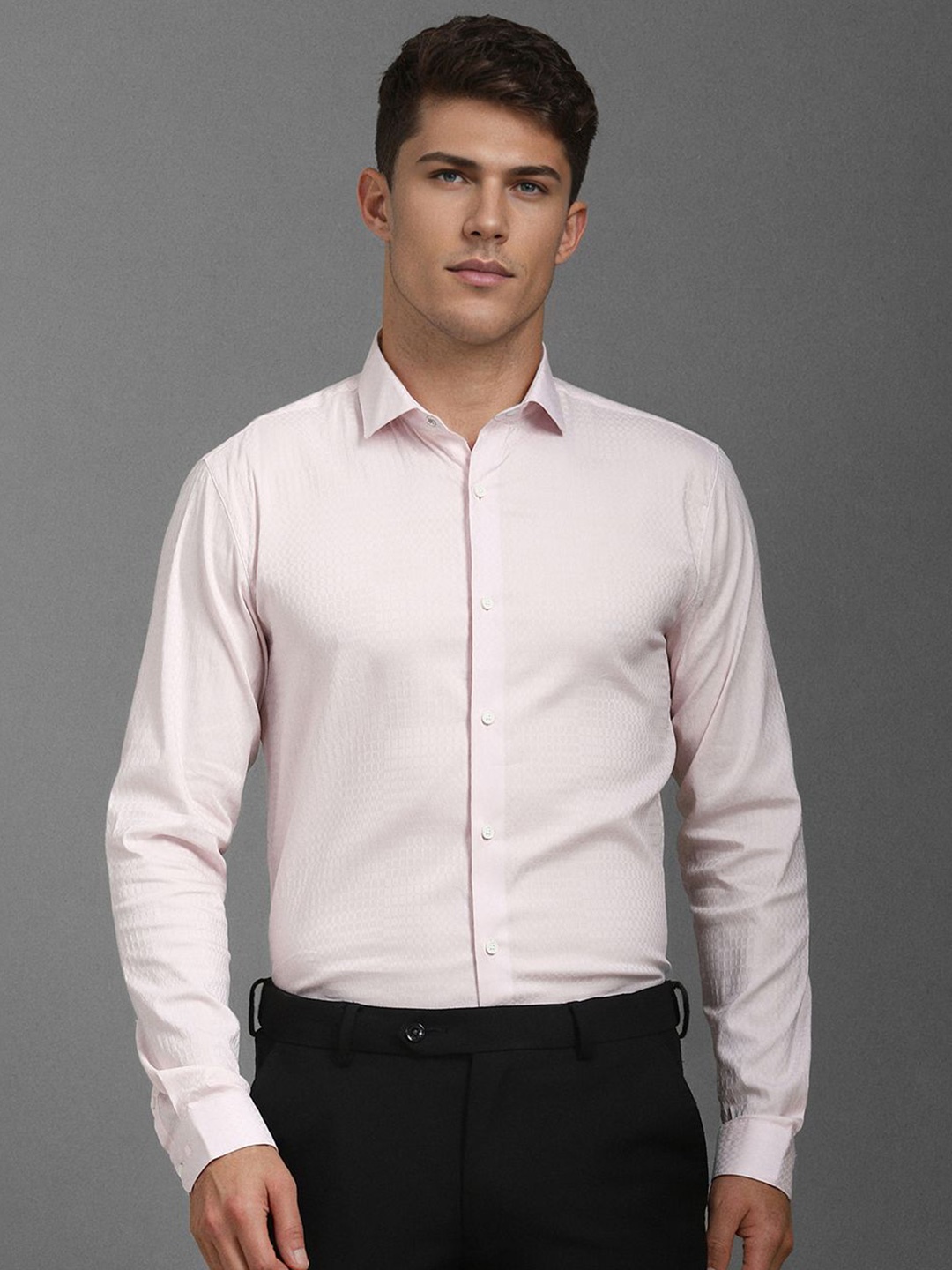 

Louis Philippe Sport Men Super Slim Fit Opaque Casual Shirt, Pink