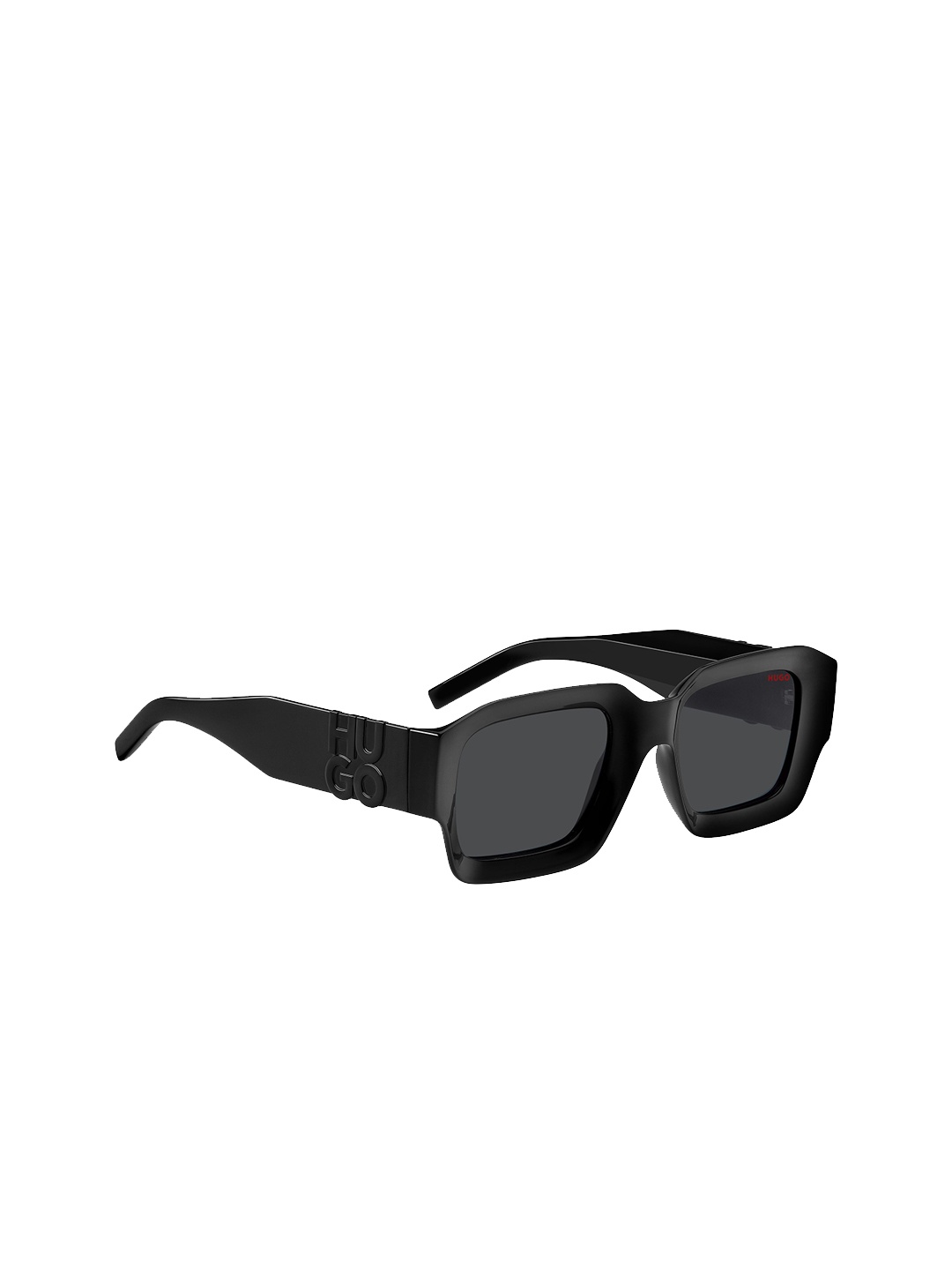 

HUGO Men Rectangle Sunglasses with UV Protected Lens 20744280752IR, Black