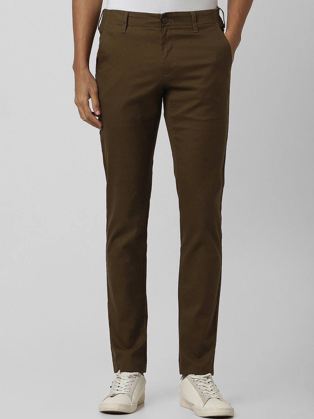 

Van Heusen Sport Men Mid-Rise Slim Fit Trousers, Brown