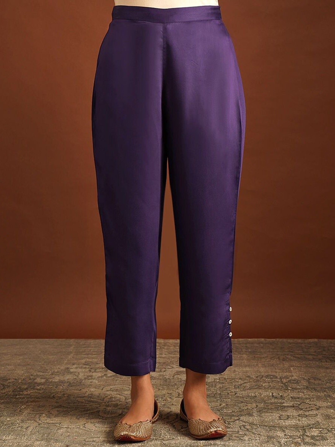 

JAYPORE Women Trousers, Purple