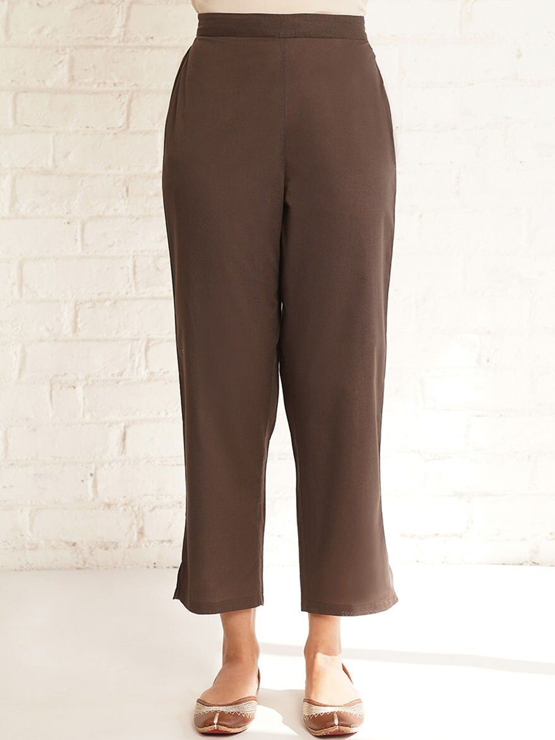 

JAYPORE Women Trousers, Beige