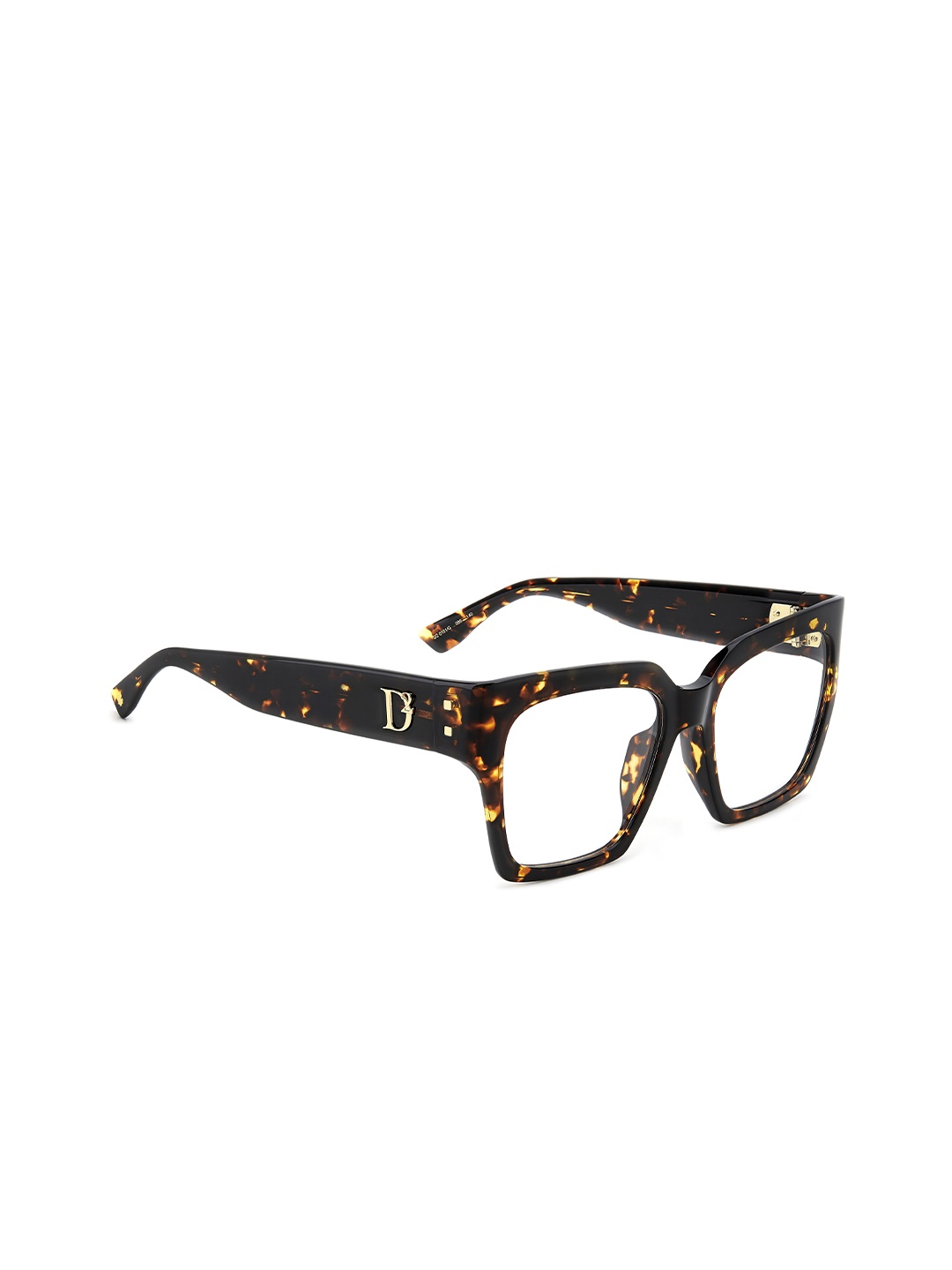 

Dsquared2 Women Tortoise Shell Printed Full Rim Rectangle Frames, Brown