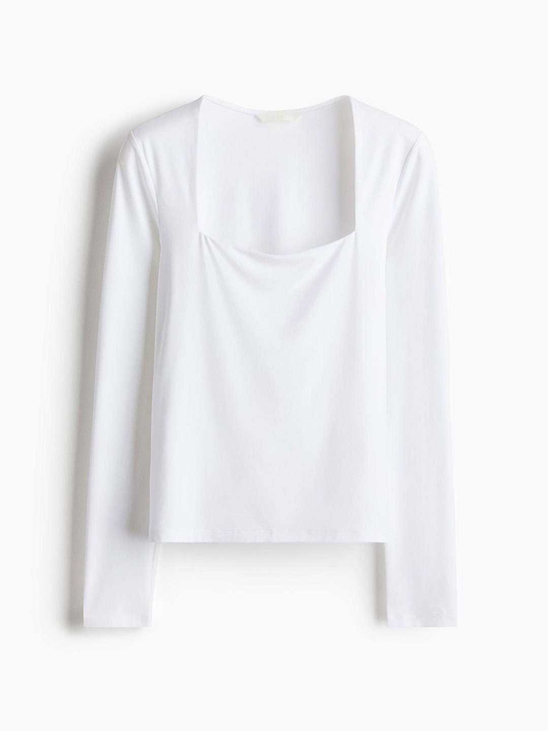 

H&M Women Long-Sleeved Jersey Top, White