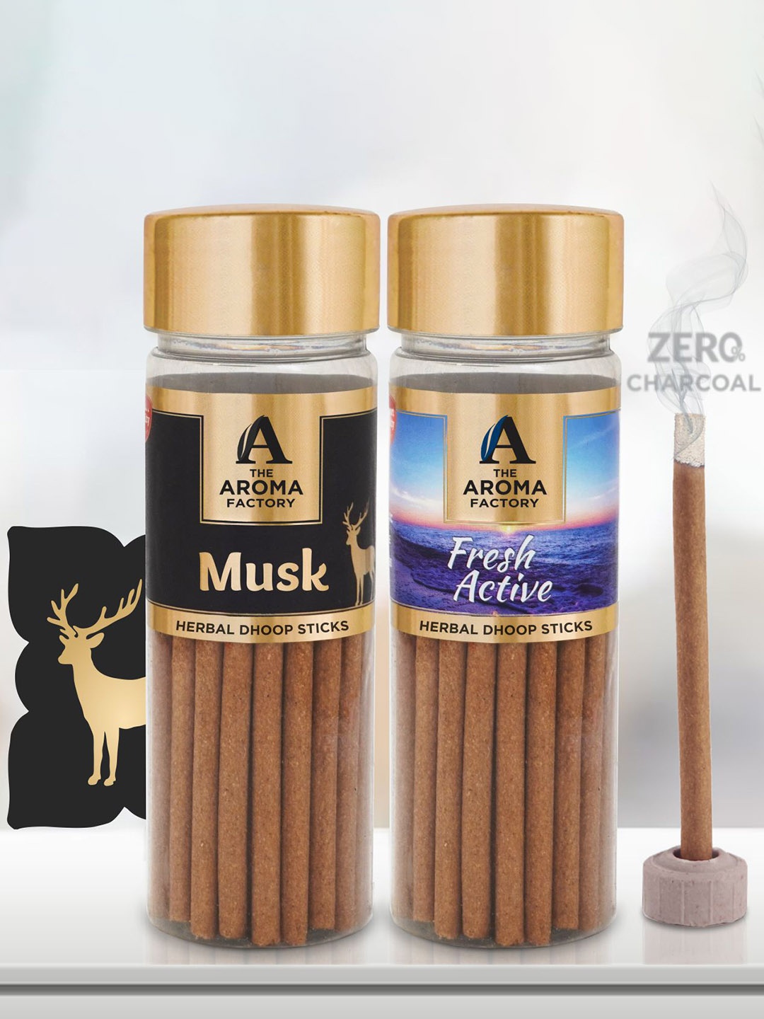 

The Aroma Factory Brown 2 Pieces Wooden Incense Sticks