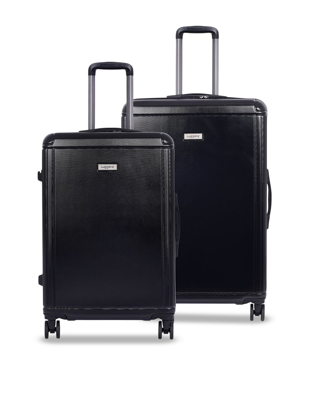 

Luggero Unisex Set Of 2 Hard-Sided Trolley Bag, Black