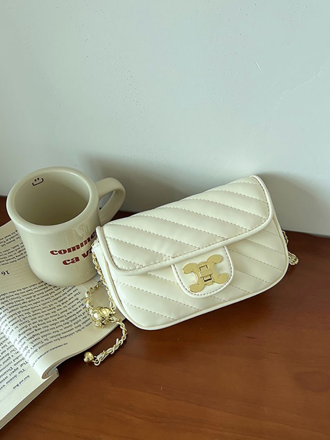 

StyleCast x Revolte Bucket Sling Bag with Bow Detail, White