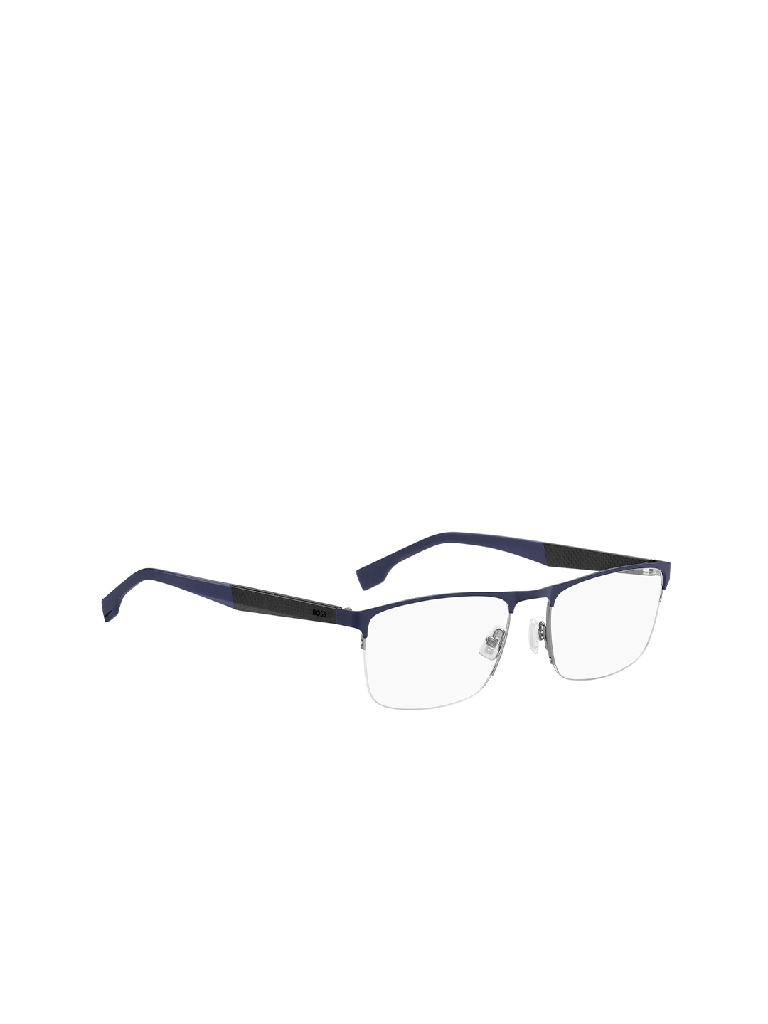 

HUGO Men Half Rim Rectangle Frames, Blue