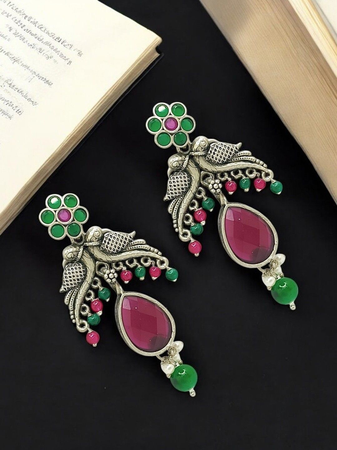 

FEMMIBELLA Animal Shaped Drop Earrings, Silver