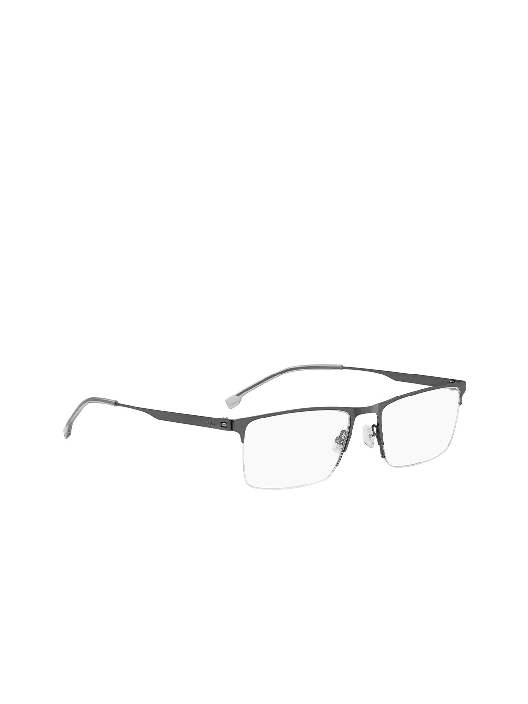 

HUGO Men Half Rim Rectangle Frames, Grey