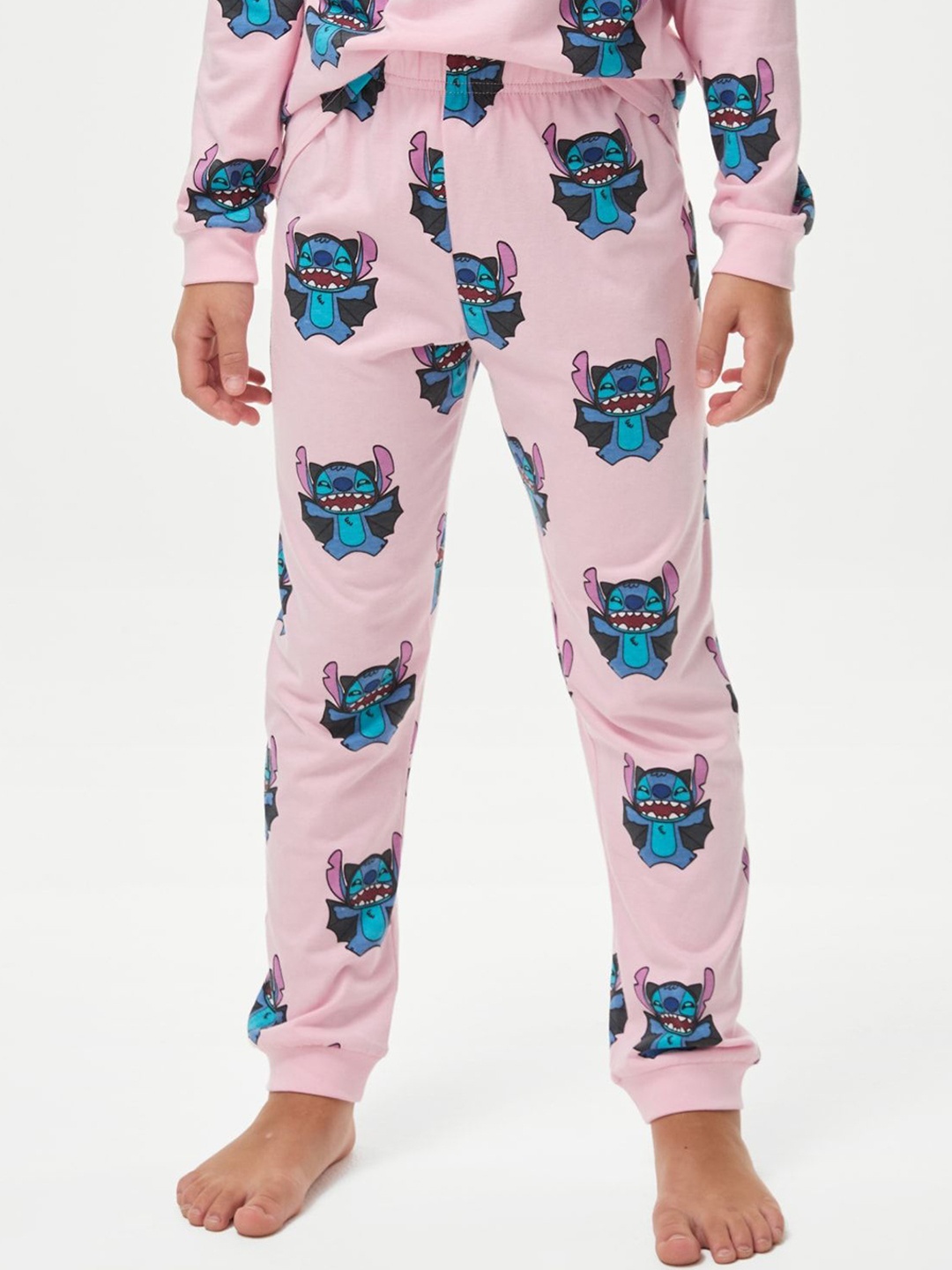 

Marks & Spencer Girls Graphic Printed Pure Cotton Night suit, Pink
