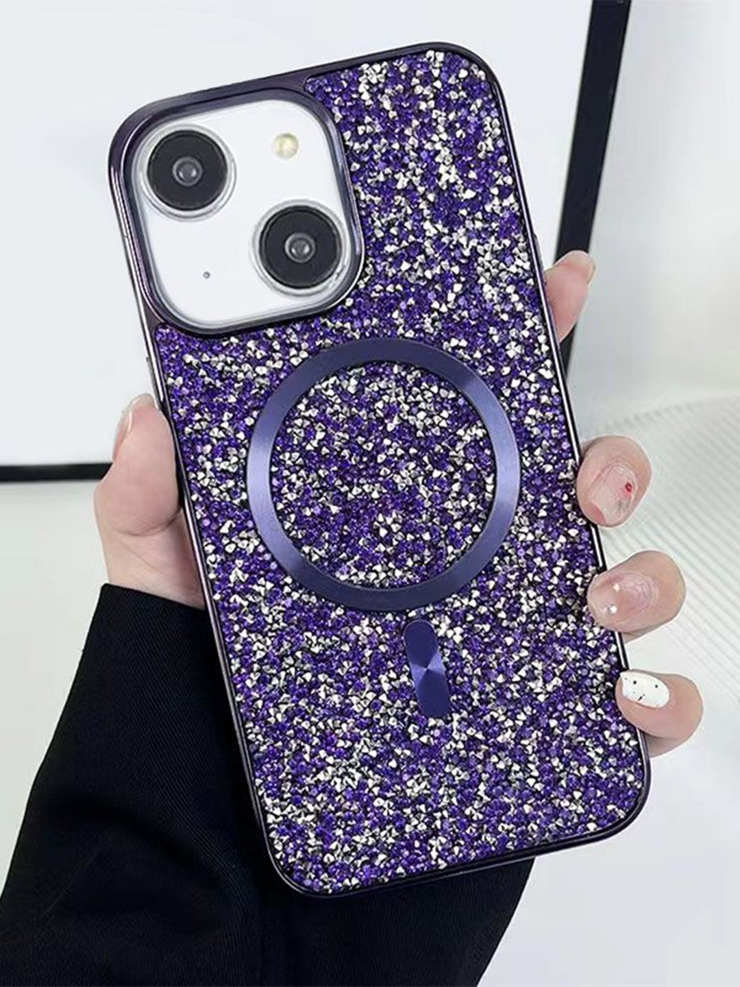 

Luxury Kase Abstract Printed iPhone 13 Back Case Mobile Accessories, Purple