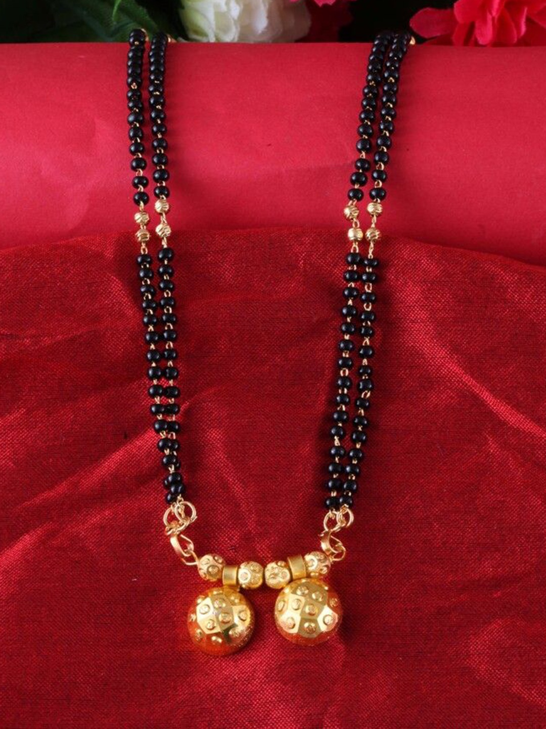 

DIVASTRI One Gram Gold-Plated Beaded Mangalsutra