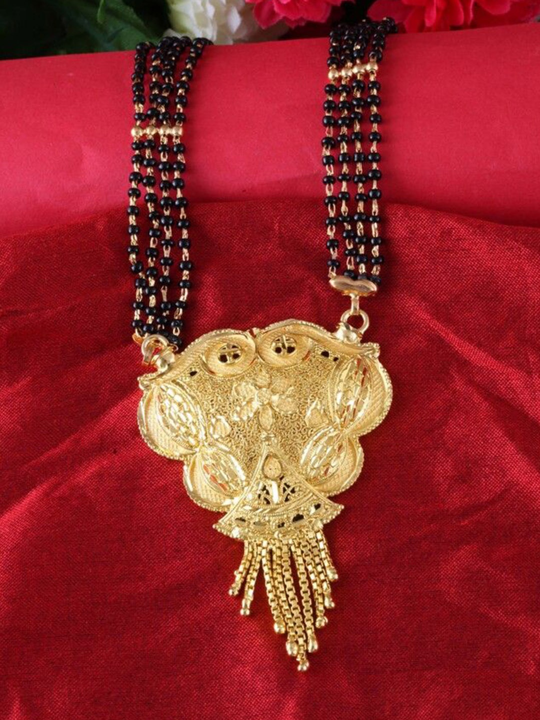 

DIVASTRI One Gram Gold-Plated Beaded Mangalsutra