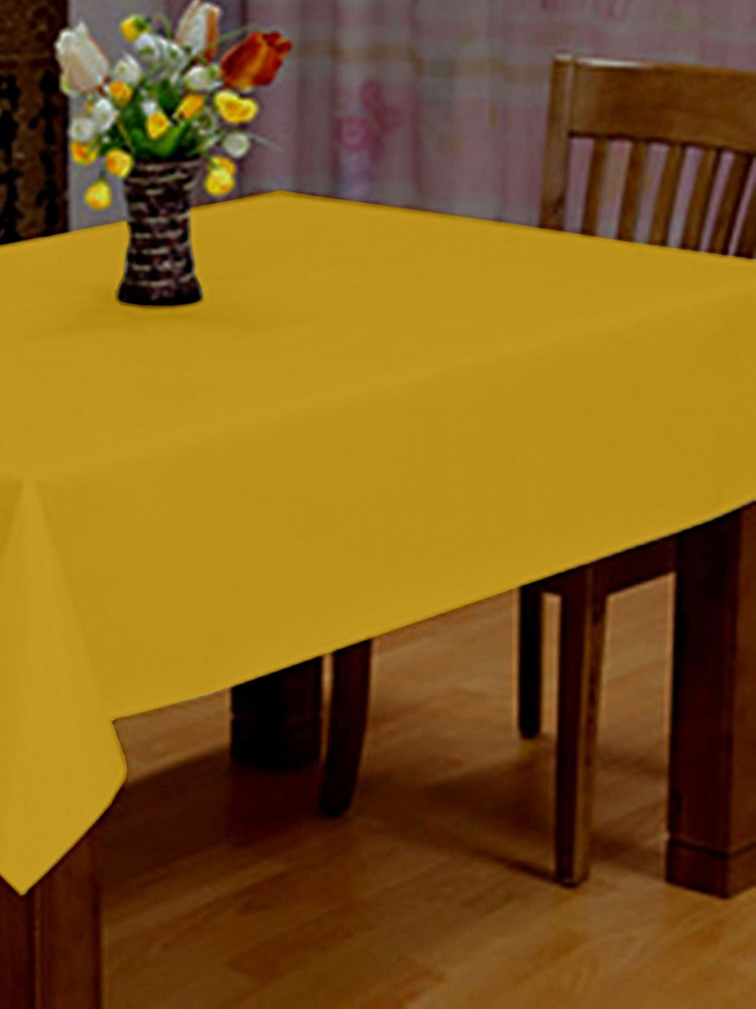 

Lushomes Yellow Cotton 2-Seater Table Cover