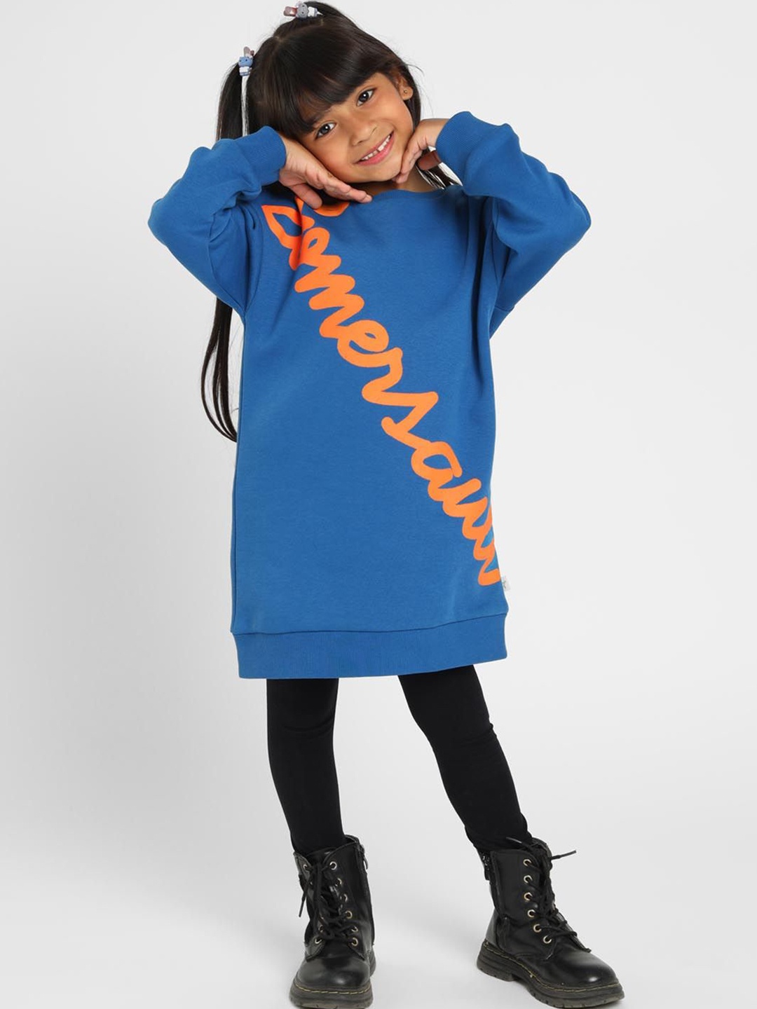 

Somersault Girls Printed Jumper Dress, Blue