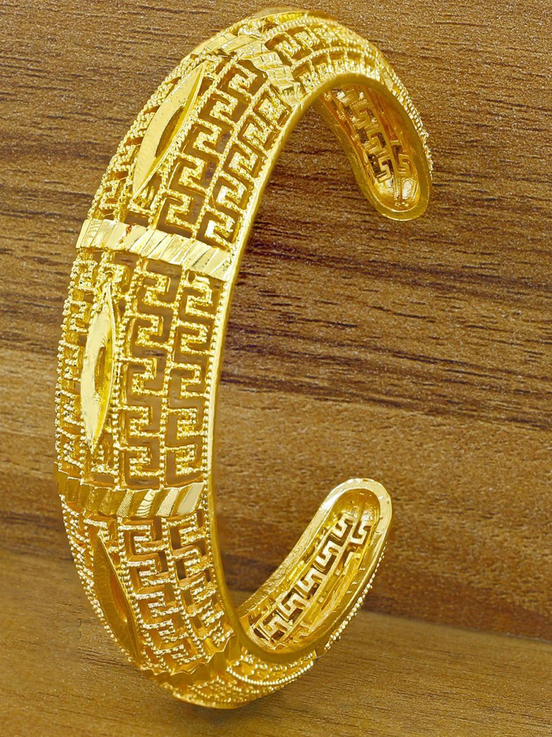 

ZIVOM Women Brass Gold-Plated Cuff Bracelet