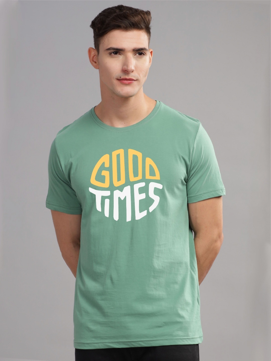 

ADRO Men Printed T-shirt, Sea green