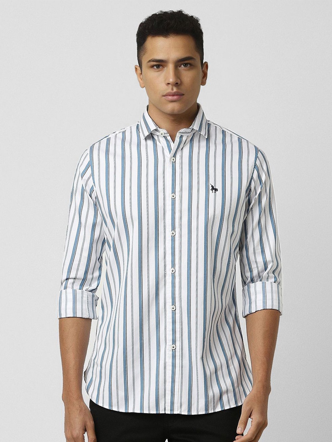 

Van Heusen Sport Men Slim Fit Opaque Striped Casual Shirt, White