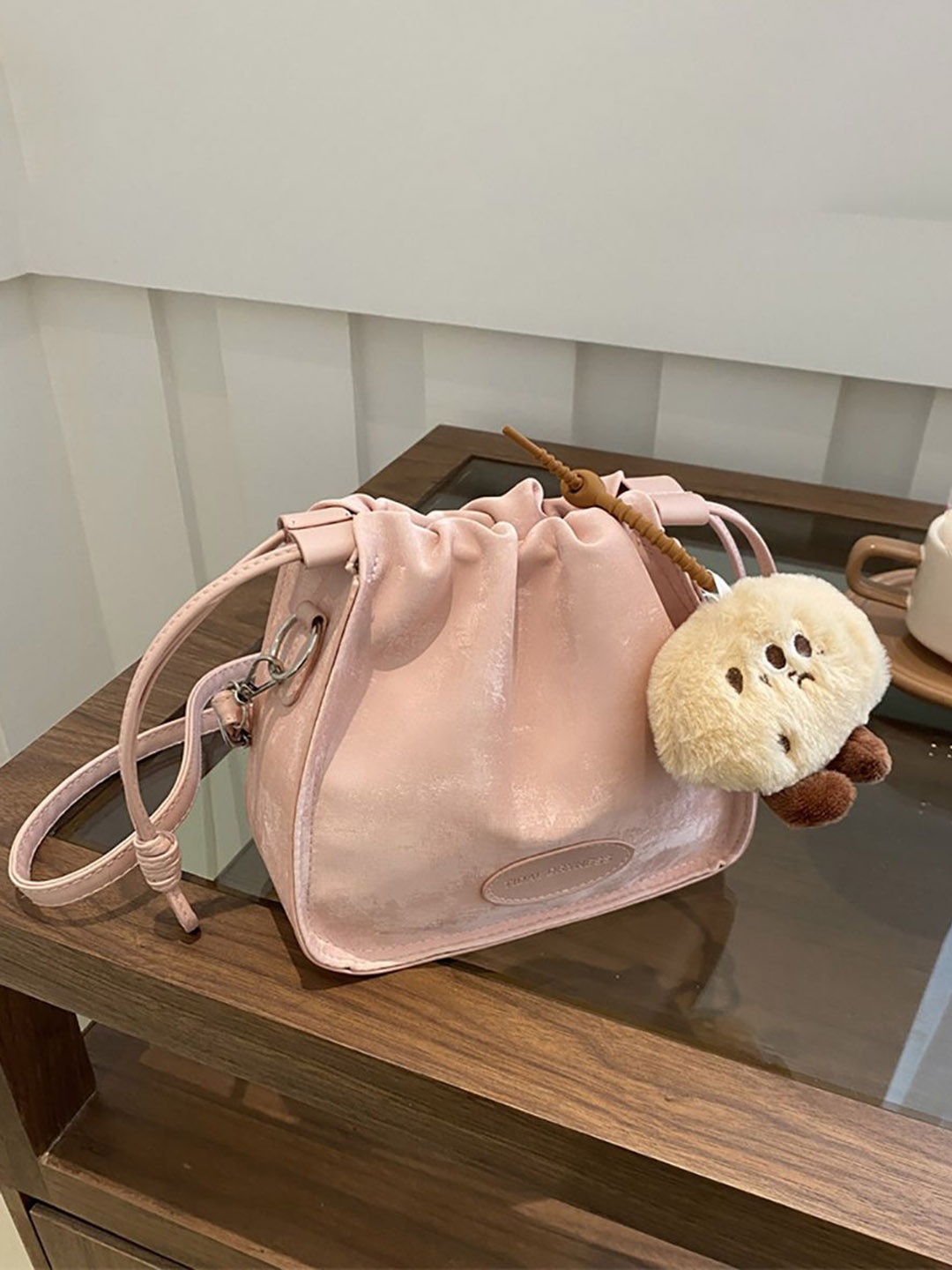 

StyleCast x Revolte Swagger Sling Bag with Applique, Pink